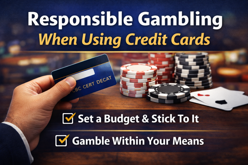 responsible gambling whilst using credit cards